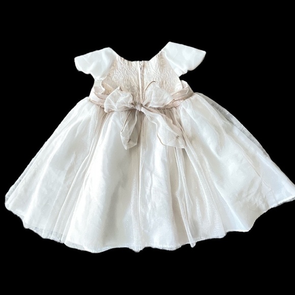 RARE Edition Candlelight Dress Gold Metallic Jacquard Bodice Sparkle Mesh Skirt - Picture 2 of 4